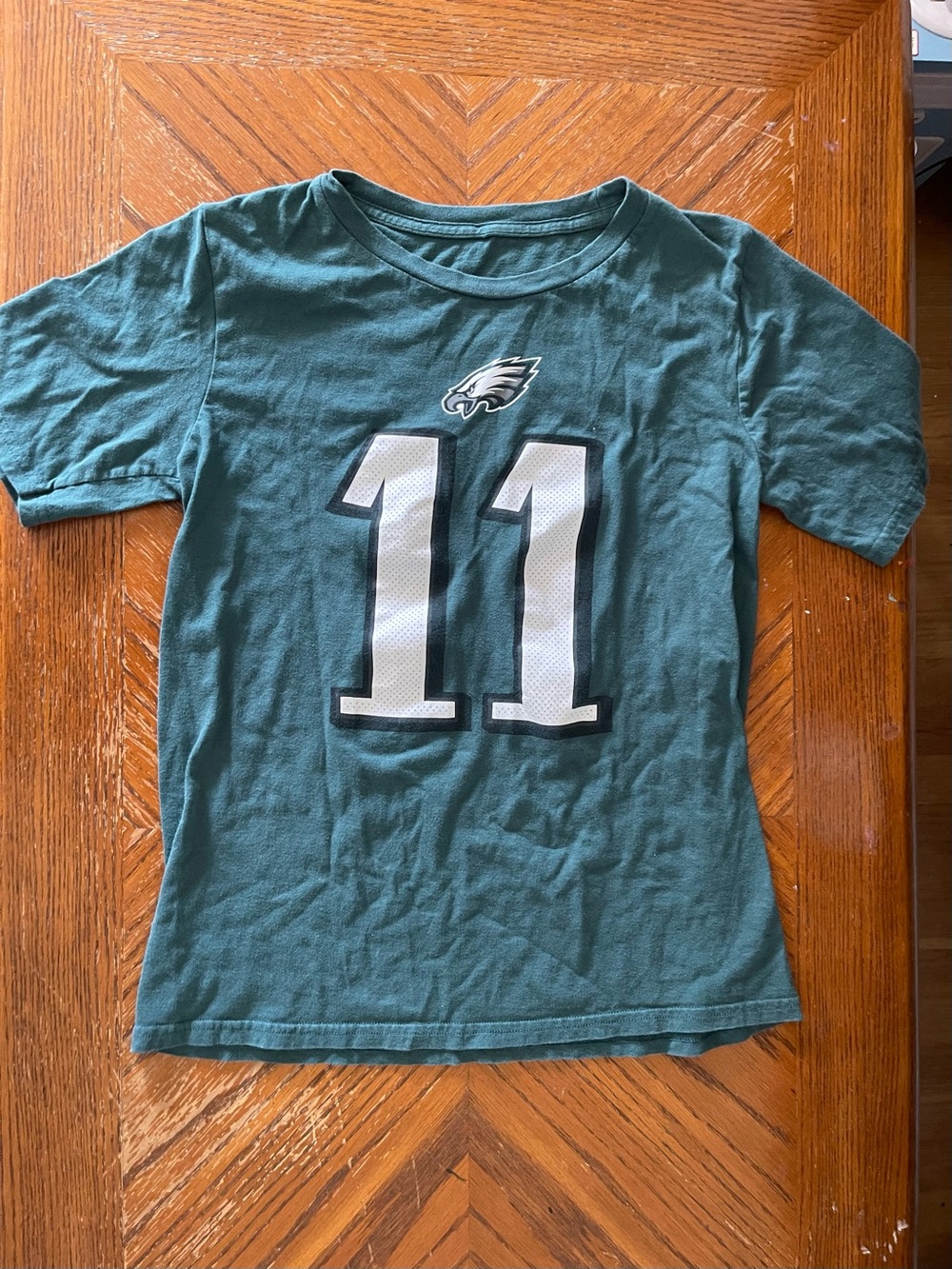 Nike Kids Teal Short Sleeve Tee with White #11 Brown Graphic